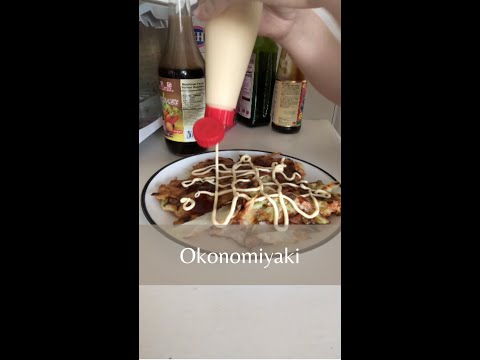 How to make Okonomiyaki (Cooking ASMR - ish) #shorts #youtubeshorts #asmr