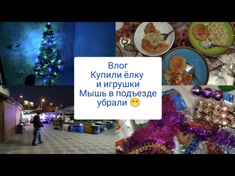 Влог . Что это был за взрыв? 😳Купили ёлку и игрушки. Ночной рынок .