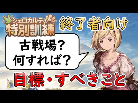 ［グラブル］特別訓練終了者向け・古戦場ですべきこと・目標