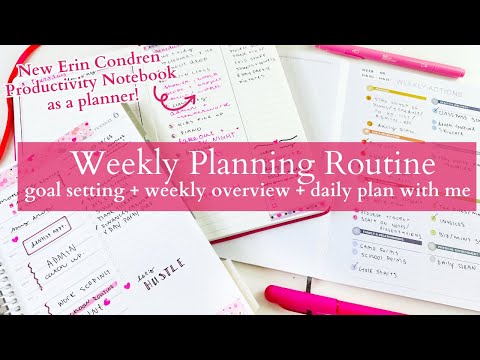 Planning Routine | Goal Setting + Weekly Overview + PLAN WITH ME | New EC Productivity Notebook!