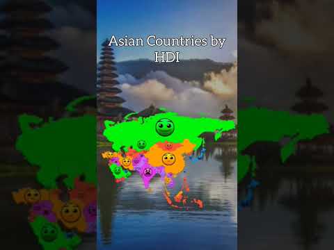 Asian Countries ranked by HDI (human development index) #shorts #geometrydash #countries