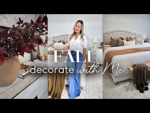 FALL DECORATE WITH ME || FALL STYLING IDEAS 2024 || PRIMARY BEDROOM budget designer look