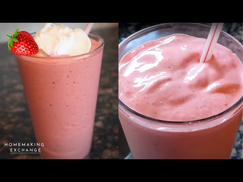 Strawberry Milkshake Recipe | How to Make a Strawberry Milkshake | Thick & Creamy Milkshake