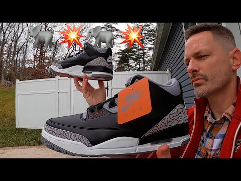 Air Jordan 3 - Black Cement - THE ELEPHANT PRINT APOCALYPSE 2024 - 🐘 💥 🤯