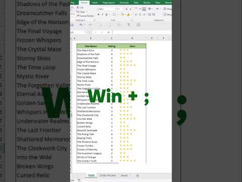 Add STAR RATING in Excel in Just 5 Minutes #shorts #exceltips #exceltricks