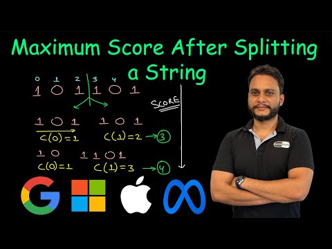 Maximum Score After Splitting a String | Leetcode 1422