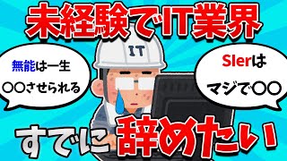 【2ch就活スレ】新卒未経験でIT業界入ったけど既に辞めたい・・・【23卒】【24卒】【SES】【SIer】【就職活動】