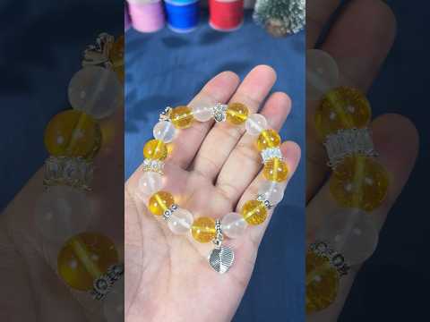 zen adorn diy.Making a Yellow and White Crystal Bracelet #diy #crystal #handmade #bracelet #jewelry