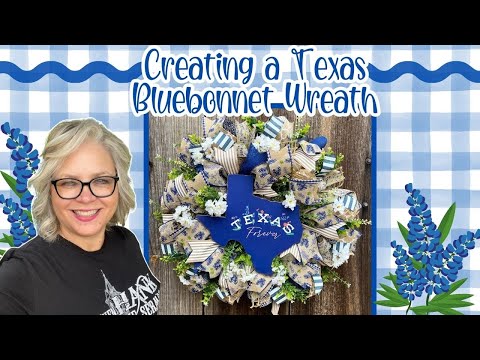 🌿💙 Creating a Texas Bluebonnet Wreath! || Country Burlap Wreaths