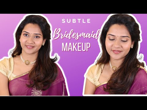 Wedding Guest Makeup | Bridesmaid Subtle Easy Makeup for Saree| Femirelle