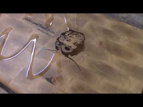 Making a Marilyn Monroe maple cutting board