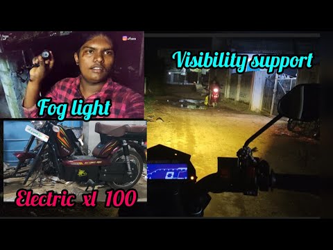 my bike fog light setting  | all modification electric bike  | fog light visibility supper  | n k m🥰