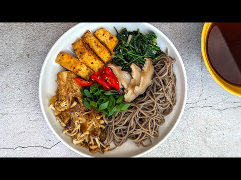 Healthy Noodle Bowl with Soba Noodles and Tofu Recipe | Vegan Meal | Berry Berry Life