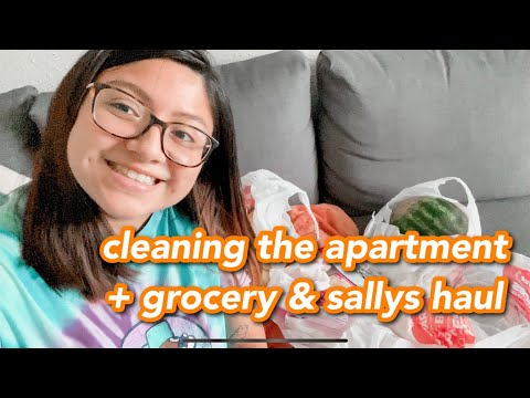 cleaning my apartment, sally's, & a grocery haul | vlogtober day 5