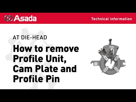 AT DIE HEAD How to remove Profile Unit, Cam Plate and Profile Pin