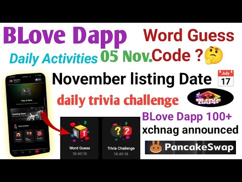 BLove Dapp daily task 5 Nov ? BLove Dapp List News 💥 BLove coin sell Omar Khan live update 🔴