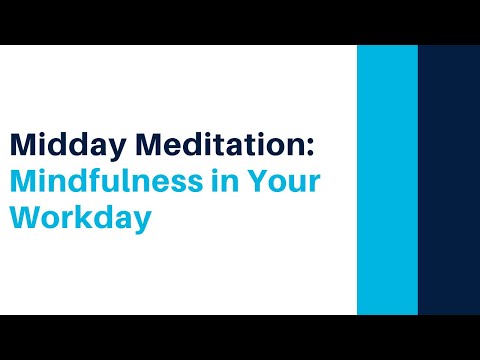 Midday Meditation - Mindfulness in Your Workday with Susan Lakatos