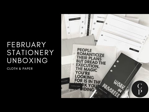 *SPOILER ALERT* FEBRUARY 2020 PLANNER + STATIONERY UNBOXING | CLOTH & PAPER