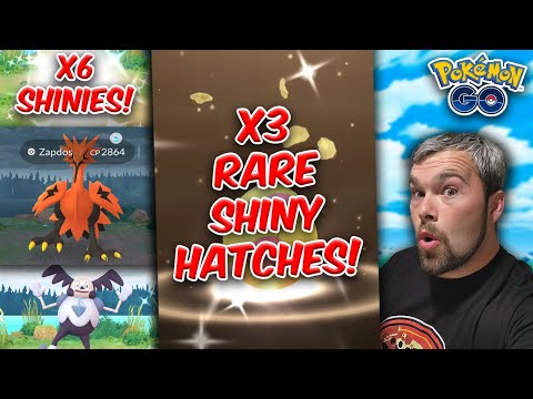 Rare Shinies Hatched From Boosted Eggs! Many Shinies Caught! & Galarian Zapdos!? (Pokémon GO)