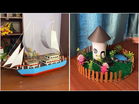 DIY Ship Model & Miniature Fairy House | Creative Craft Ideas for Beginners