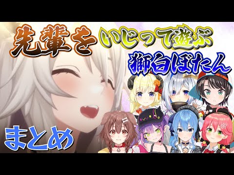 先輩たちをいじって遊ぶししろん　まとめ【獅白ぼたん/ホロライブ/切り抜き】