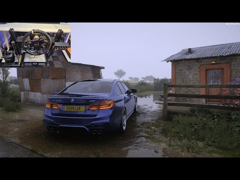 "BMW Alpina vs. the storm in Forza Horizon 5." 🌩️🚗