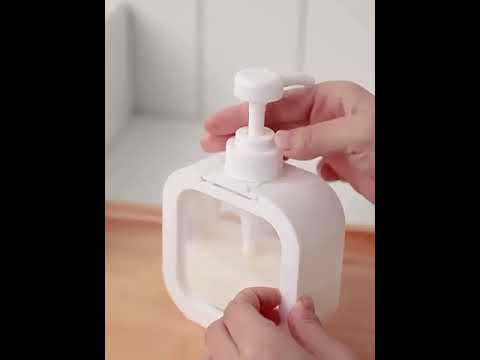 New Transparent Square Shape Liquid Soap Dispenser White only