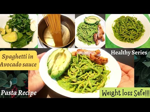 Spaghetti in avocado spinach sauce | Chickpea pasta | 10 min Recipe | Weight Loss Recipe #spaghetti