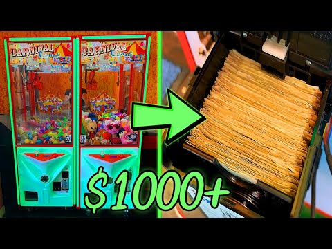 We Collected Over $1000 From Our Claw Machines