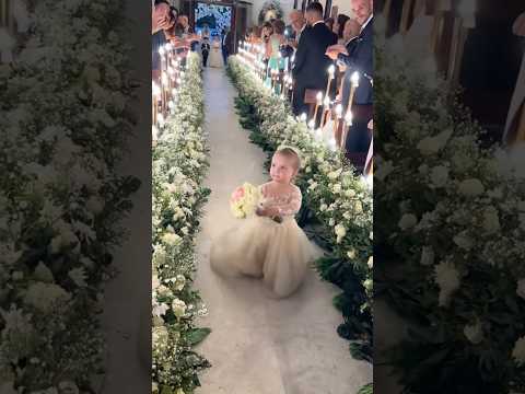 Adorable Flower Girl Steals the Show During Wedding