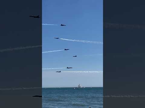 Blue angels amazing 6 plane cross maneuver