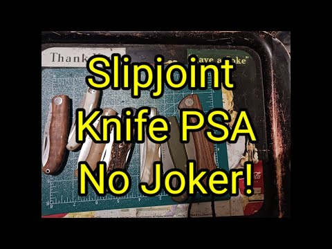 (1633) Slipjoint Knife PSA 🔪No Joker! 🃏