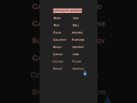 Antonyms |opposite words #english #shortsvideo