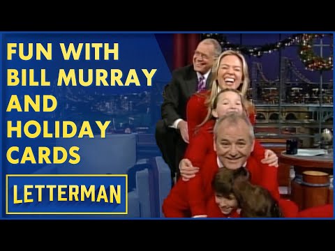 Bill Murray Takes His Family Holiday Photo | David Letterman