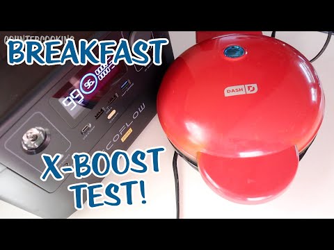 Ecoflow River Pro X Boost Test - Dash 8 Inch Griddle - 750 watts - Solar Cooking!