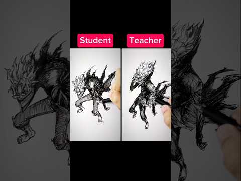 Speed drawing Stick- Okarun | Teacher vs Student 😳 #shorts #anime #drawing