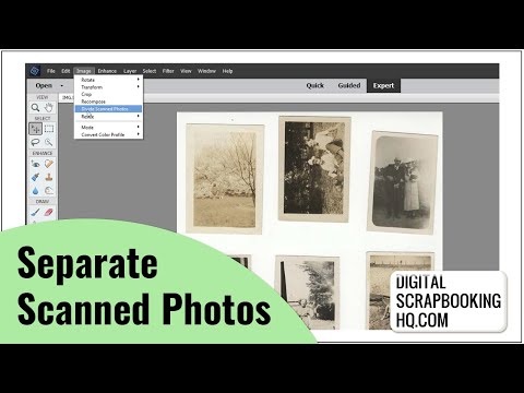 How to Divide Scanned Photos in Photoshop Elements