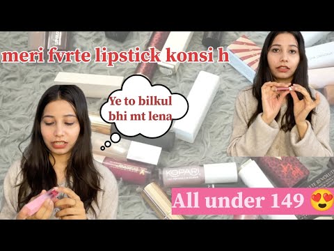 My lipstick and lipbalm collection || Transfer proof lipstick under149 || JV25 #jaatnivlog #lipstick