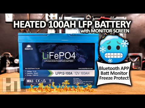 SunGoldPower HEATED 100Ah LiFePO4 Lithium Battery With APP | Monitor