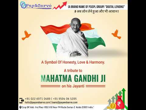 Happy Gandhi Jayanti on 2nd October 2024 from PayandServe family #easyloan #loan #gandhijayanti