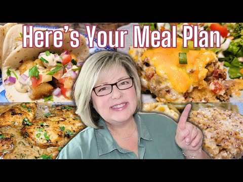 Easy REALISTIC Weeknight Meal Plan For Busy Families | 4 NO FUSS NO FAIL DINNERS YOU NEED THIS WEEK!