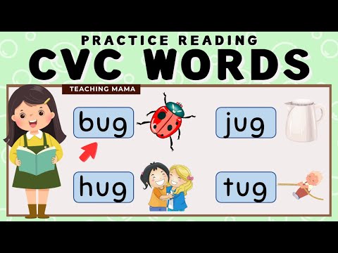 LEARN TO READ CVC WORDS | PRACTICE READING SIMPLE WORDS | SHORT U WORDS | TEACHING MAMA