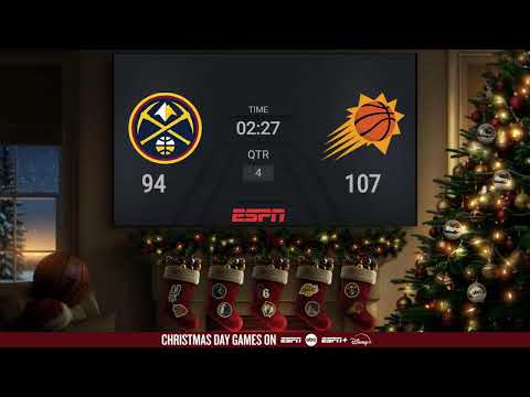 Denver Nuggets @ Phoenix Suns | NBA on ESPN Live Christmas Day Scoreboard