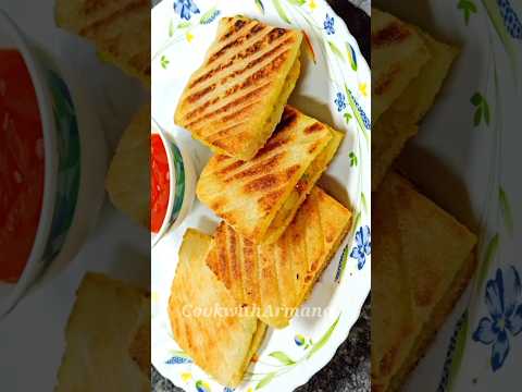 Without bread sandwich | बिना ब्रेड के बनाये मसाला सैंडविच | #shorts #nashta