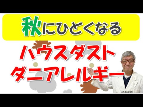 ハウスダスト・ダニアレルギーは秋にひどくなる⁉秋の花粉症と見分けるには？大久保公裕先生がやさしく解説