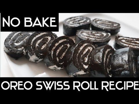 No Bake Oreo Swiss Roll Recipe