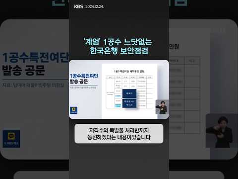 '계엄' 1공수 느닷없는 한국은행 보안점검 | 뉴스픽