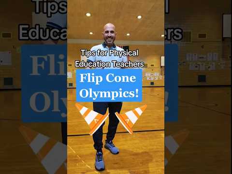 "Flip Cone Olympics" Test your flipping ability! 💪 #physicaleducation #physed #pe #shorts