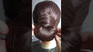 😱😱Tight loop bun tutorial for medium hair #Hairstyle #QuickHairstyles #YTshort