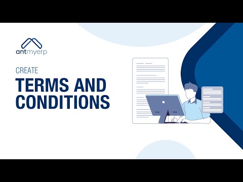 Create Terms and Conditions in AntMyERP- English